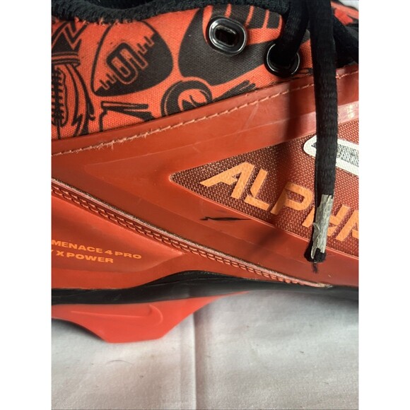 Nike Alpha Menace 4 Pro Picante Red Black Football Cleats | FQ3984-600 Mens Sz 8 - Picture 6 of 14